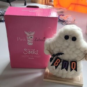 #4 Pink Zebra Gasper the Ghost Decor Woolie